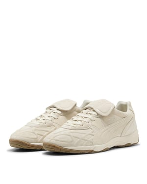 Puma Heren King suède schoenen met ronde neus (Alpenwit)