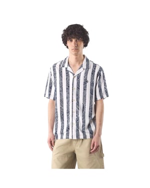 Pretty Green Heren Marshall Regular-overhemd met korte mouwen (Marine)