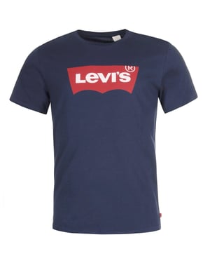 Levis Heren Batwing Logo T-Shirt (Marine)