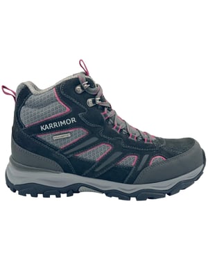 Karrimor Waterdichte wandelschoenen van suède voor dames, model Mount (Zwart/roze)