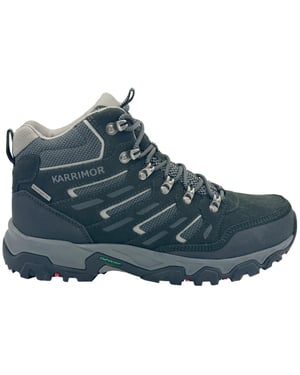 Karrimor Waterdichte wandelschoenen van leer voor heren, model Mount Mid (Zwart/Grijs)