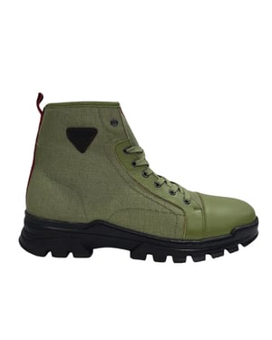 Firetrap Lucas leren gevechtslaarzen voor heren (Lichtgroen)