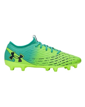 Under Armour Magnetico Elite 5 voetbalschoenen voor heren, voor harde ondergrond (Groen/Turkoois)