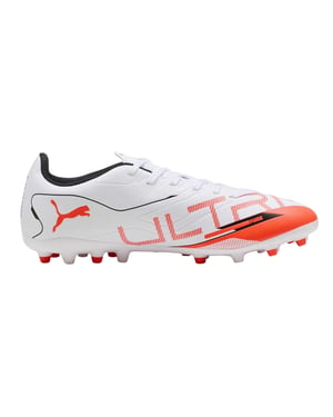 Puma Heren Ultra 5 Play Stevige Grond Voetbalschoenen (Poema Wit)
