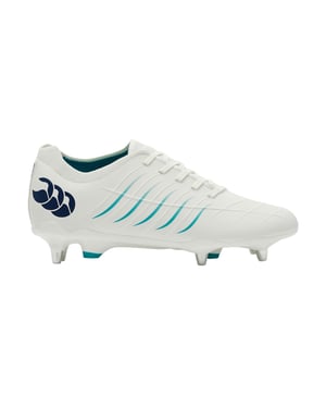 Canterbury Heren Phoenix 2.0 Pro Soft Ground Rugby Schoenen (Wit/Groen)