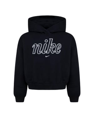 Nike Boxy-hoodie van fleece van de Girls Sportswear Club (Zwart)