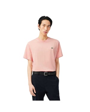 Lacoste Heren Geborduurd T-shirt met logo (Roze)