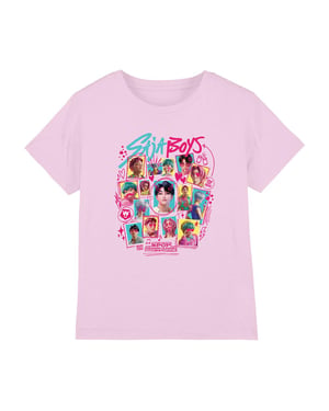 K-Pop Demon Hunters Kinderen Soda Pop Saja Jongens Doodles T-Shirt (Roze)