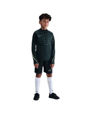 Nike Raglan-shirt met lange mouwen en Swoosh-logo voor kinderen, van drillstof (Zeewier/Kalk)