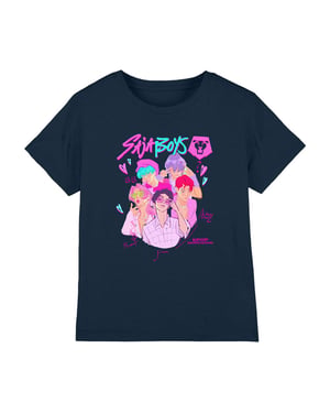 K-Pop Demon Hunters Saja Signature T-shirt voor jongens (kinderen) (Marine)