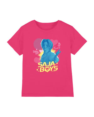 K-Pop Demon Hunters Saja T-shirt voor jongens – romantisch, voor kinderen/jongens (Heet Roze)