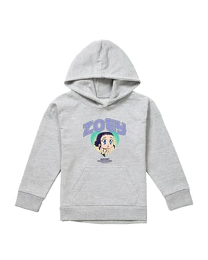 K-Pop Demon Hunters Kinderen Zoey Collegiale Pullover Hoodie (Heather Grey)