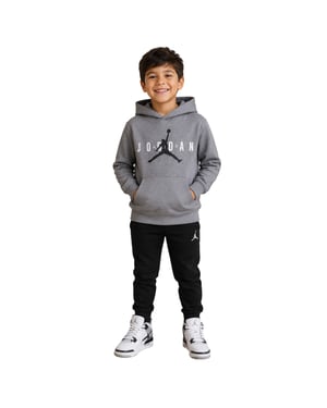 Nike Air Jordan Jumpman-hoodie met capuchon voor kinderen (Carbon Heather)