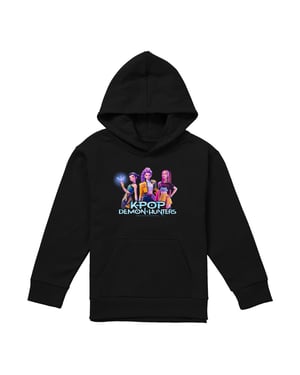 K-Pop Demon Hunters Kinderen Huntrix Groep Pullover Hoodie (Zwart)