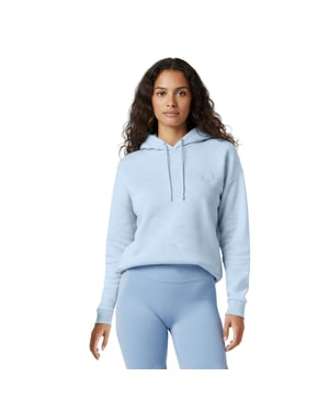USA Pro Klassieke hoodie met trekkoord en logo voor dames, in gemêleerde stof (Blauw)
