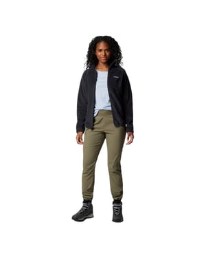 Columbia Benton fleecejas met doorlopende rits voor dames (Zwart)