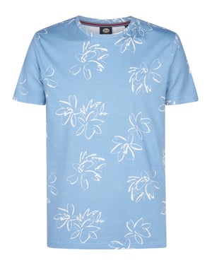 Petrol Industries - Heren T-shirt met all-over print Grafito - Blauw