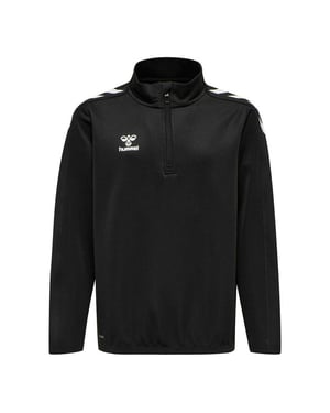 Hummel Heren Core XK polyester sweatshirt met halve ritssluiting (Zwart)
