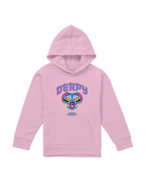 K-Pop Demon Hunters Kinderen Derpy Tiger College Pullover Hoodie (Licht Roze)