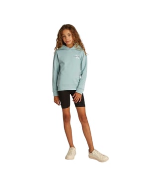 Calvin Klein Katoenen hoodie met capuchon voor kinderen (Groen)