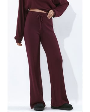 Dames rechte broek met elastische taille
