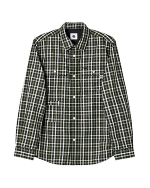 Pretty Green Herenoverhemd met Pelton-ruitjespatroon (Zwart)