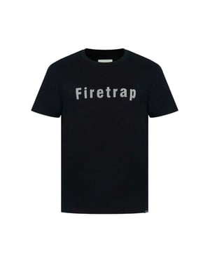 Firetrap Heren T-shirt katoen met logo (Zwart)