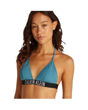 Calvin Klein Bikinitop met driehoekige cups voor dames (Storm Blauw)