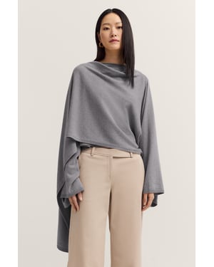 Bugatti Damen Poncho van wol-kasjmiermix
