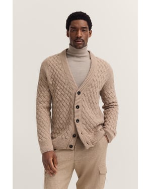 Bugatti Herren Vest met V-hals en vlechtlook