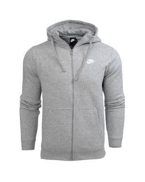 Nike Club Fleece Pullover Hoodie Met Volledige Ritssluiting, Grijs