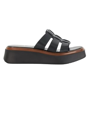Dune London Lederen plateausandalen voor dames van het merk Latelys (Zwart)