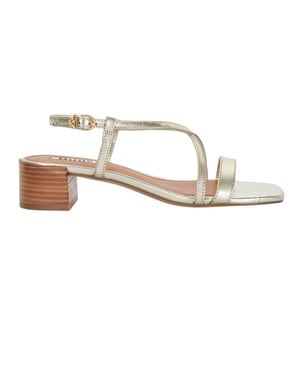 Dune London Jaskell sandalen met lage blokhak voor dames (Goud)