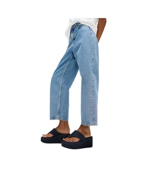Fit Flop Denim-sandalen met sleehak voor dames (Donkere Denim)