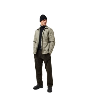 Rains Heren Banja-overshirt met relaxte pasvorm (Drijfhout)