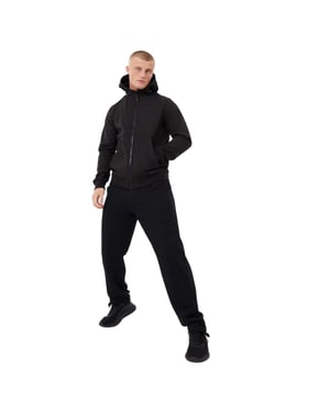 Everlast Effen softshelljas met capuchon voor heren (Zwart)
