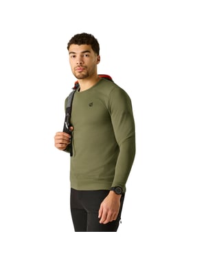 Dare 2B Heren Ventura Grid-fleece met ronde hals (Martini-olijfje)