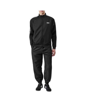 Lonsdale Raglan-trainingsjack voor heren met dubbele streep (Zwart)