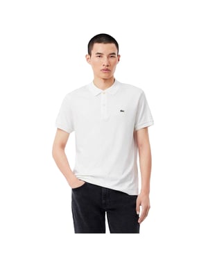 Lacoste Polohemd met korte mouwen van Pima-katoen voor heren (Wit)