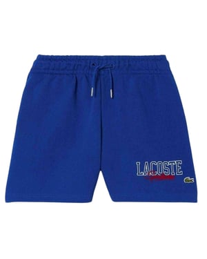 Lacoste Sweatshorts met opschrift voor jongens (Blauw)