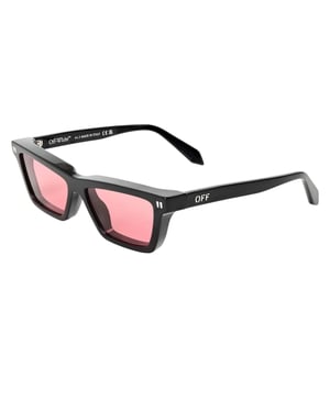Off-White Cambridge Square-zonnebrillen voor dames (Zwart/Rood)