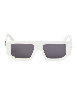 Off White Rechthoekige zonnebril voor dames uit Vancouver (Gebroken wit)