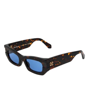 Off-White Unisex-zonnebril voor volwassenen met Belleville Cross-logo (Havana)