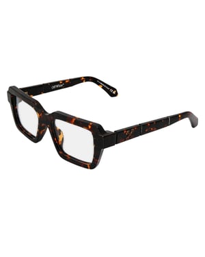 Off White Unisex zonnebril voor volwassenen, model 8u, in schildpadkleur (Donker Havana Bruin)