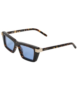 Off-White Beaumont rechthoekige zonnebril voor dames (Blauw/Zwart)