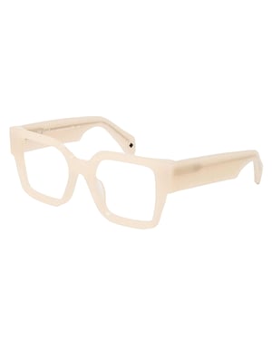 Off White Unisex-zonnebril voor volwassenen, model 7r, rechthoekig (Beige)