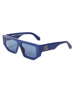 Off White Rechthoekige zonnebril voor dames uit Vancouver (Blauw)
