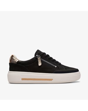 Hollyhock Zip Black Nubuck Sneakers