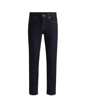 Boss Slanke herenjeans met 5 zakken (Marine)