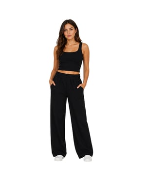 Lacoste Dames/dames Brede Beenbroek (Zwart)